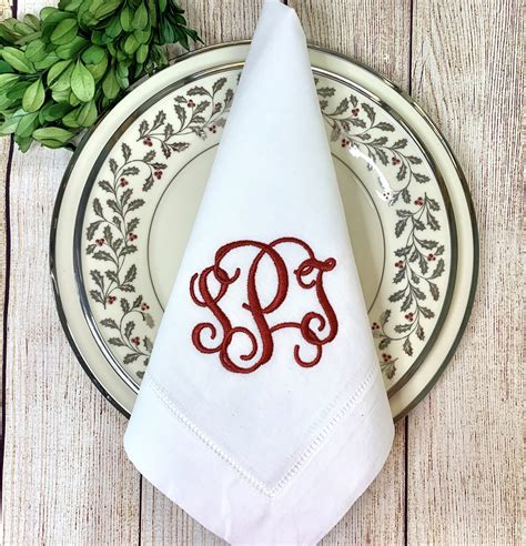 monogrammed linen napkins.